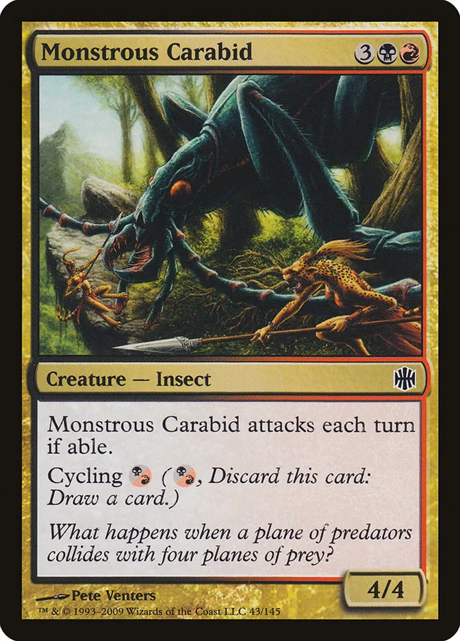 2009 Alara Reborn Monstrous Carabid common #43 unlisted card image