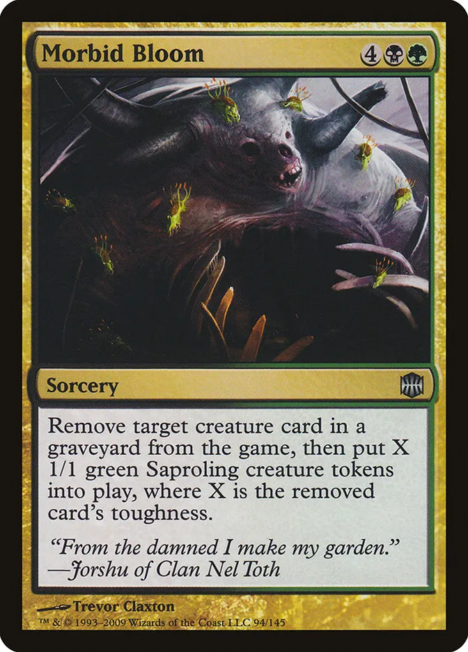 2009 Alara Reborn Morbid Bloom uncommon #94 unlisted card image