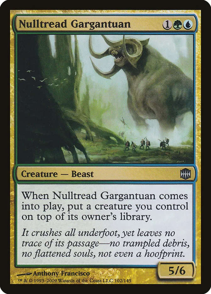 2009 Alara Reborn Nulltread Gargantuan uncommon #102 unlisted card image