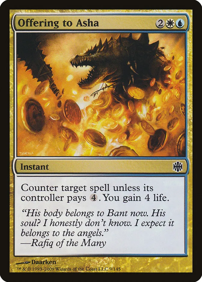 2009 Alara Reborn Offering to Asha common #9 unlisted card image