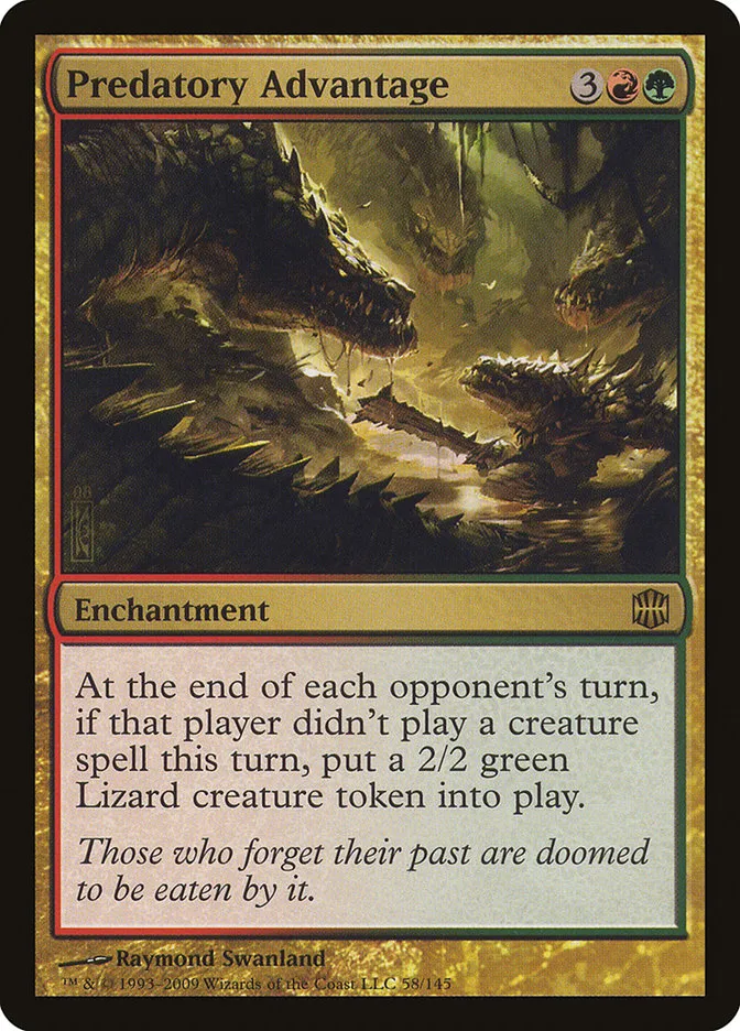 2009 Alara Reborn Predatory Advantage rare #58 unlisted card image