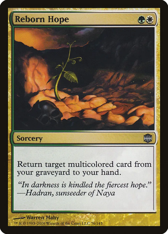 2009 Alara Reborn Reborn Hope uncommon #76 unlisted card image