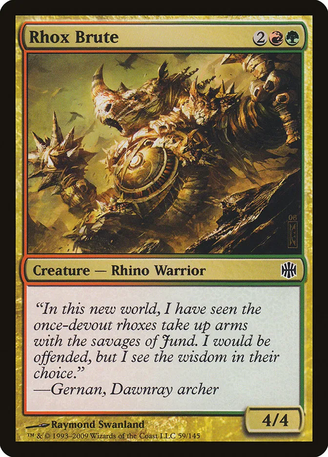2009 Alara Reborn Rhox Brute common #59 unlisted card image