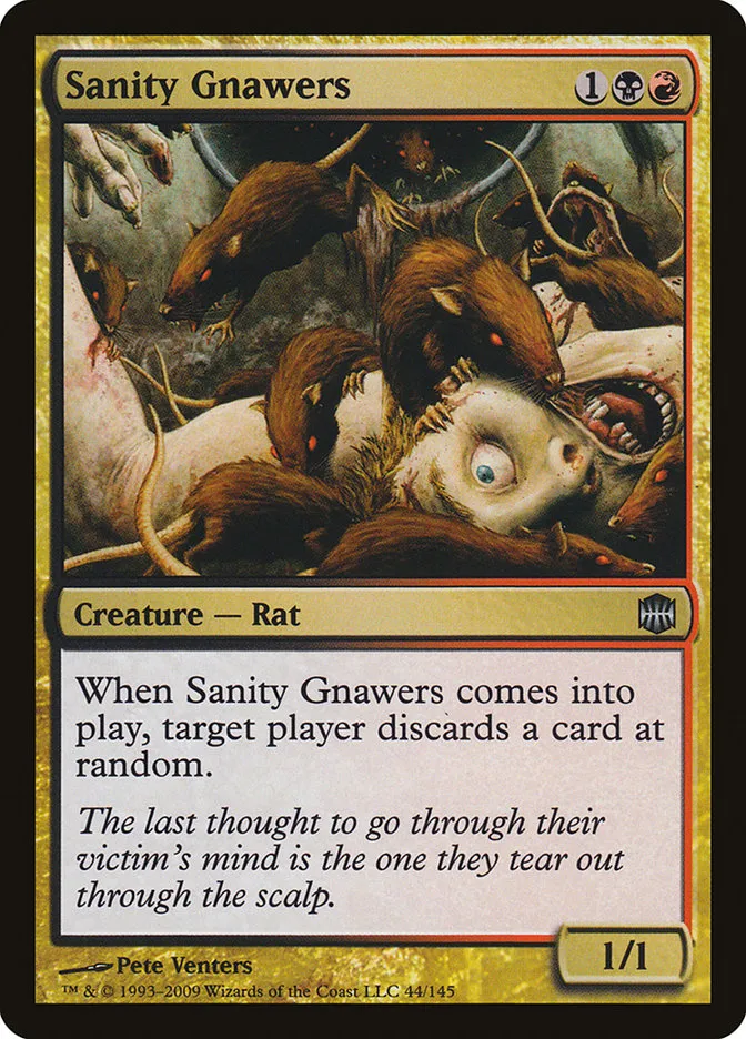 2009 Alara Reborn Sanity Gnawers uncommon #44 unlisted card image