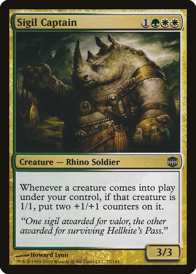 2009 Alara Reborn Sigil Captain uncommon #77 unlisted card image