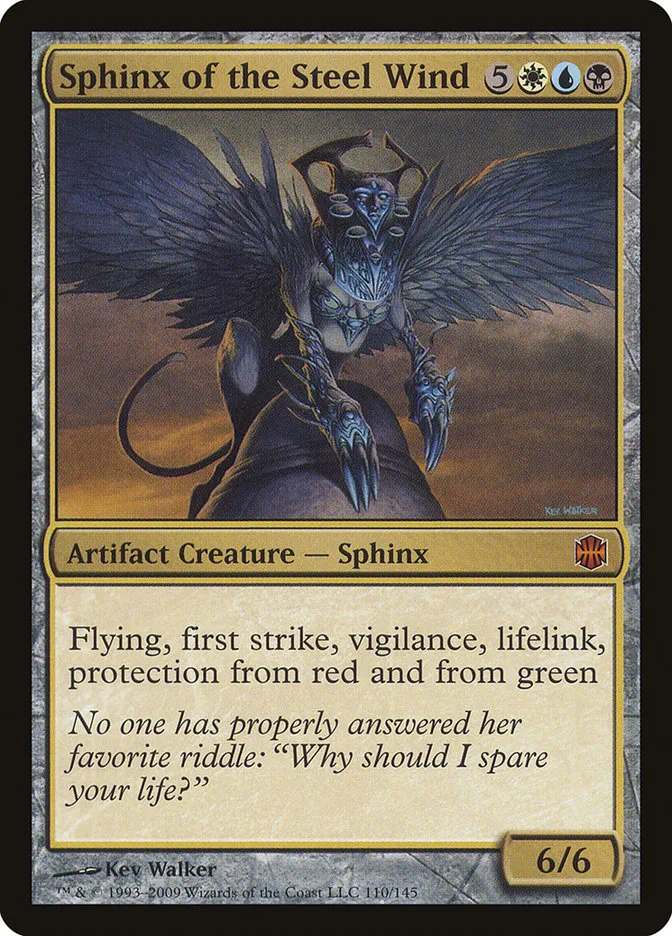 2009 Alara Reborn Sphinx of the Steel Wind mythic #110 unlisted card image