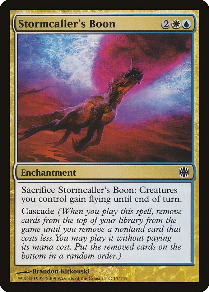 2009 Alara Reborn Stormcaller's Boon common #13 unlisted card image