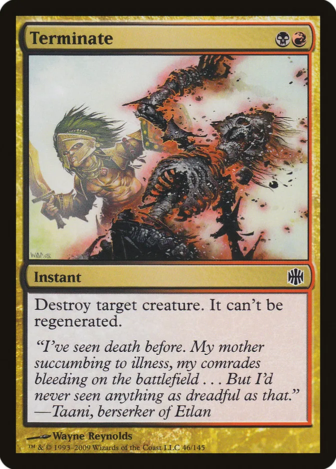 2009 Alara Reborn Terminate common #46 unlisted card image
