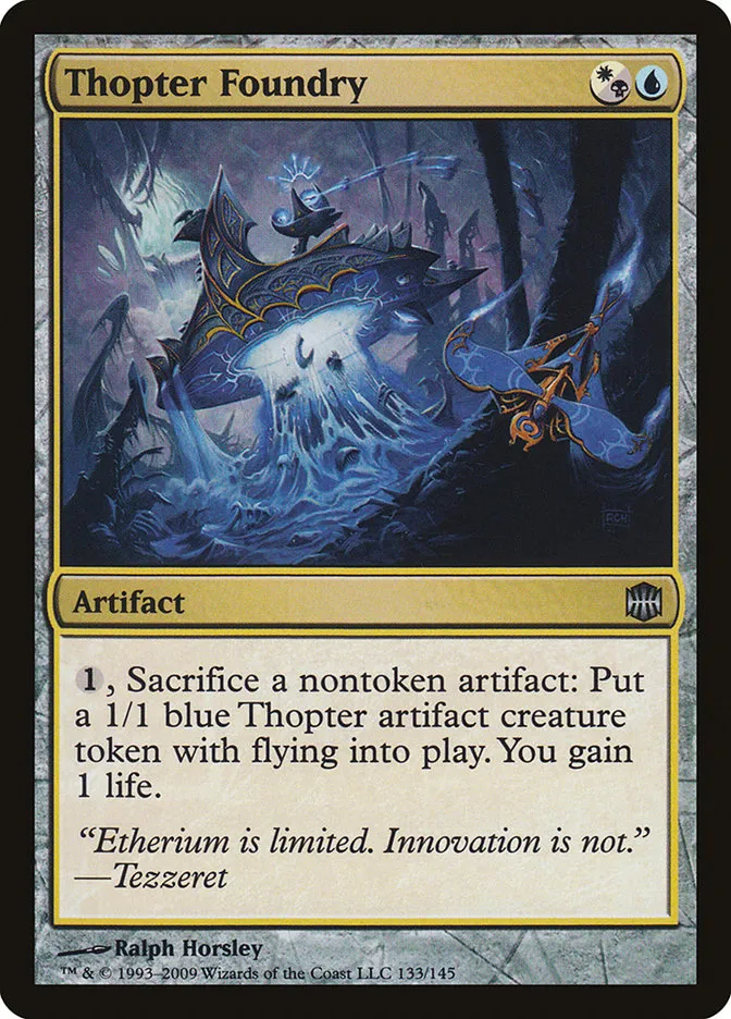 2009 Alara Reborn Thopter Foundry uncommon #133 unlisted card image