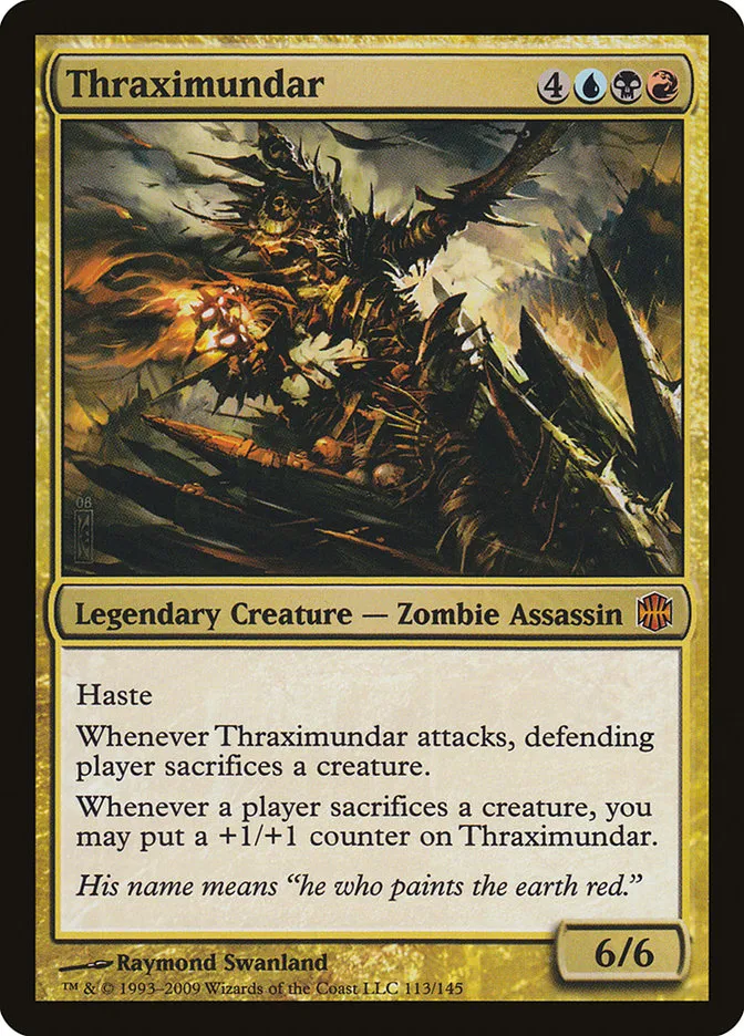 2009 Alara Reborn Thraximundar mythic #113 unlisted card image