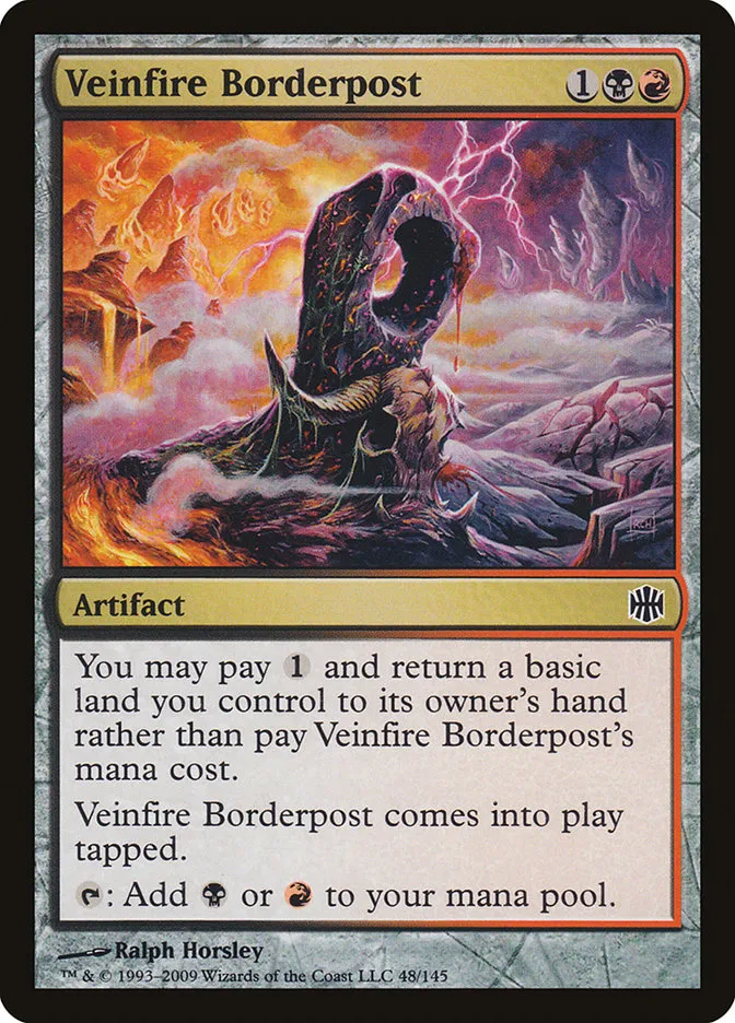 2009 Alara Reborn Veinfire Borderpost common #48 unlisted card image