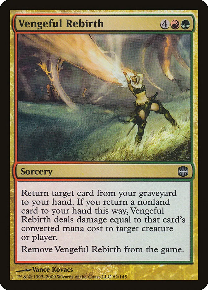 2009 Alara Reborn Vengeful Rebirth uncommon #62 unlisted card image