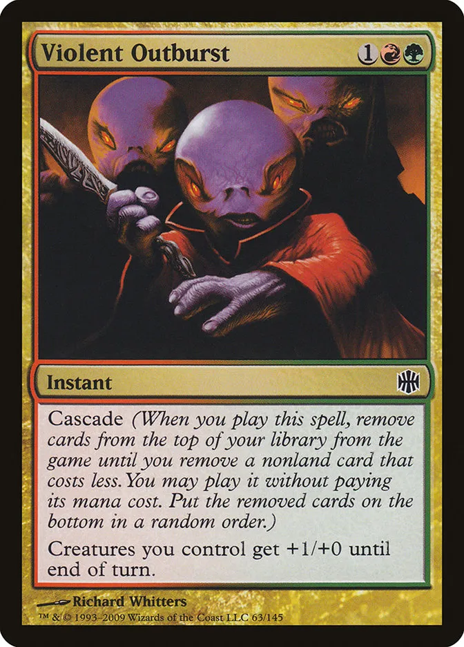 2009 Alara Reborn Violent Outburst common #63 unlisted card image