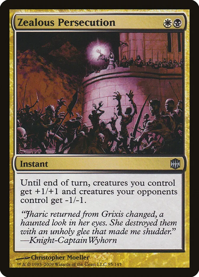 2009 Alara Reborn Zealous Persecution uncommon #85 unlisted card image