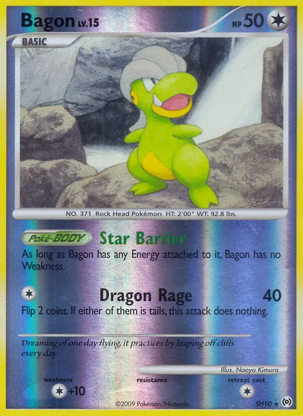 2009 Arceus Bagon #SH10 Rare card image