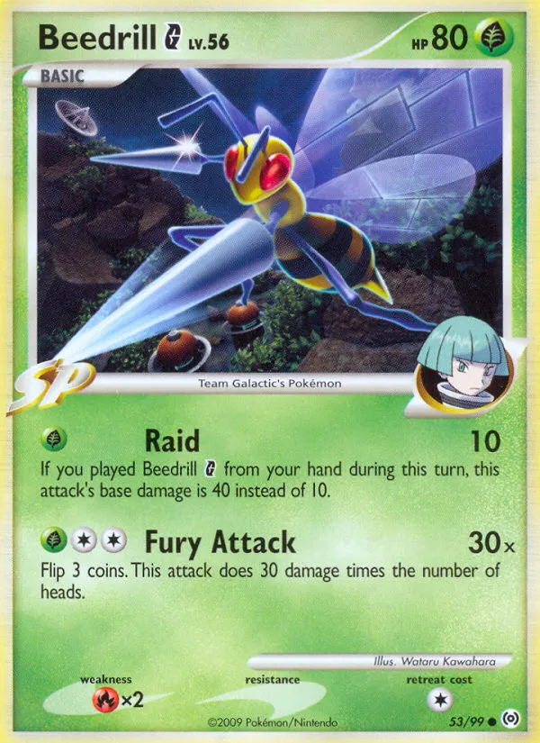 2009 Arceus Beedrill G Common #53/99 Common card image