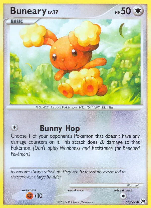 2009 Arceus Buneary Common #55/99 Common card image