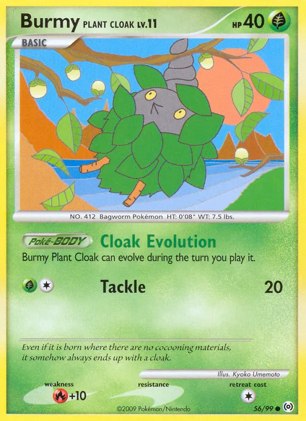 2009 Arceus Burmy Plant Cloak #56/99 Common card image