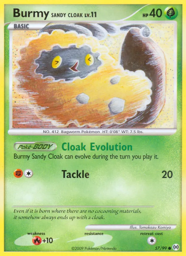 2009 Arceus Burmy Sandy Cloak Common #57/99 Common card image