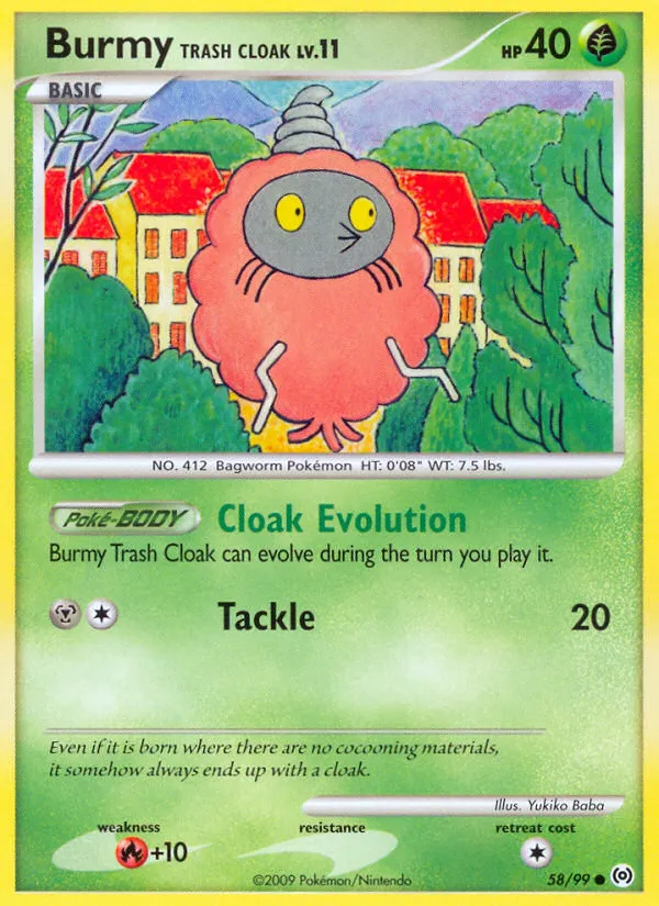 2009 Arceus Burmy Trash Cloak Common #58/99 Common card image