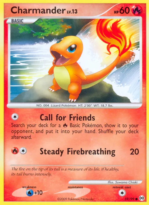 2009 Arceus Charmander Common #59/99 Common card image