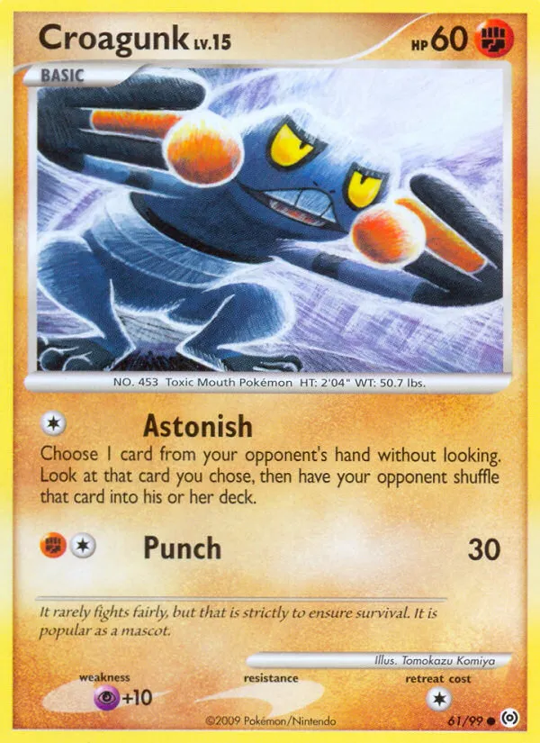 2009 Arceus Croagunk Common #61/99 Common card image