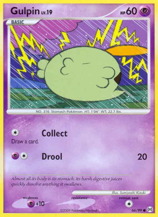 2009 Arceus Gulpin Uncommon #40/99 Uncommon card image