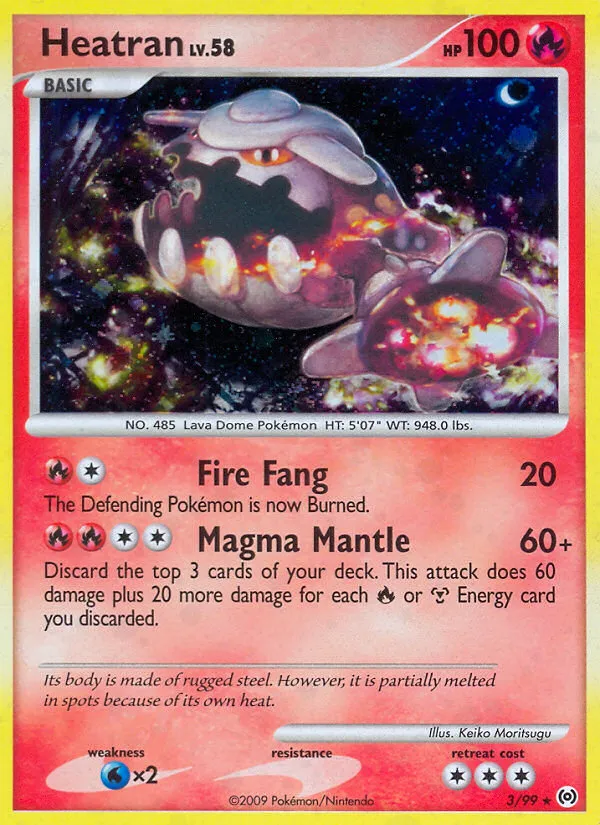 2009 Arceus Heatran Rare Holo #03/99 Rare Holo card image