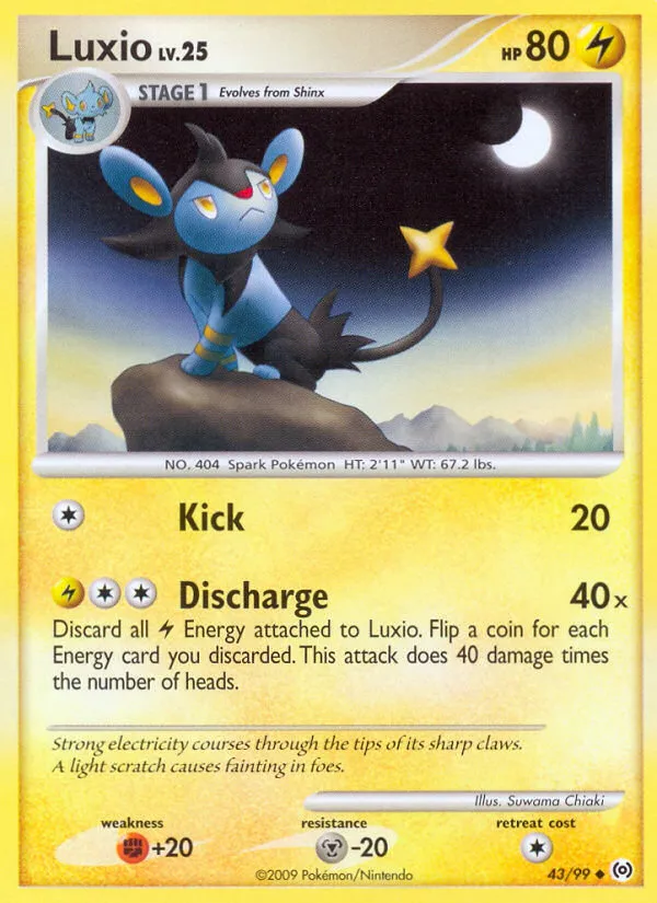2009 Arceus Luxio Uncommon #43/99 Uncommon card image