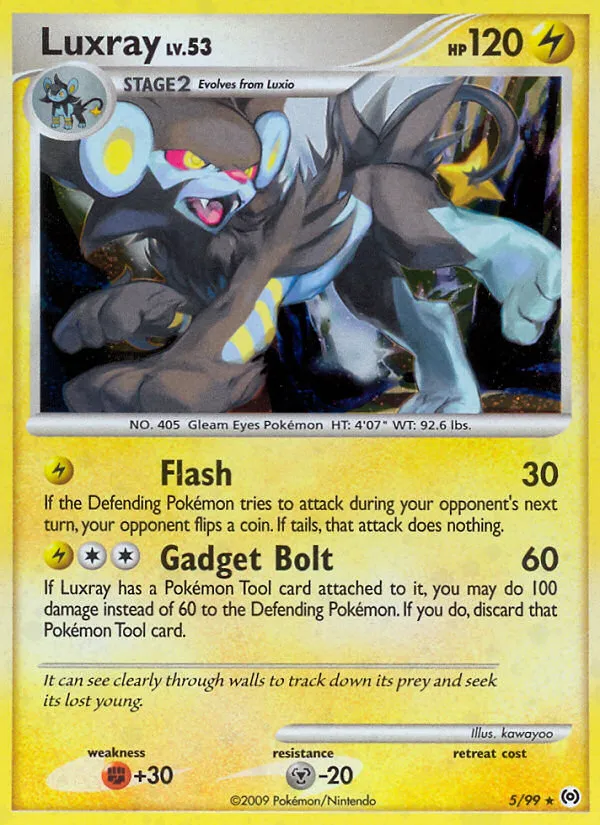 2009 Arceus Luxray Rare Holo #05/99 Rare Holo card image