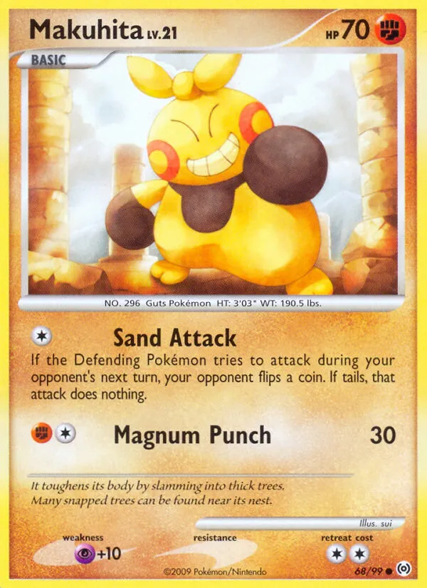 2009 Arceus Makuhita Common #68/99 Common card image