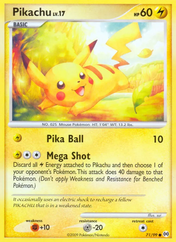 2009 Arceus Pikachu Common #71/99 Common card image