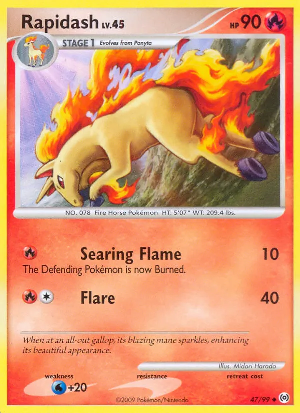 2009 Arceus Rapidash #47/99 Uncommon card image