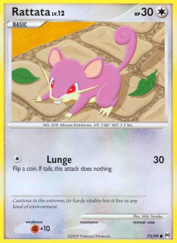 2009 Arceus Rattata Common #73/99 Common card image