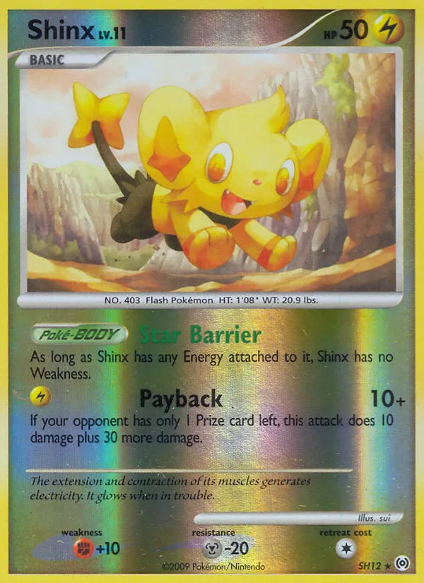 2009 Arceus Shinx #SH12 Rare card image