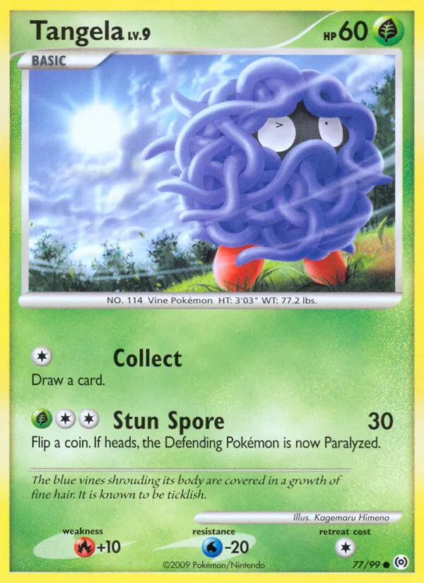 2009 Arceus Tangela #77/99 Common card image