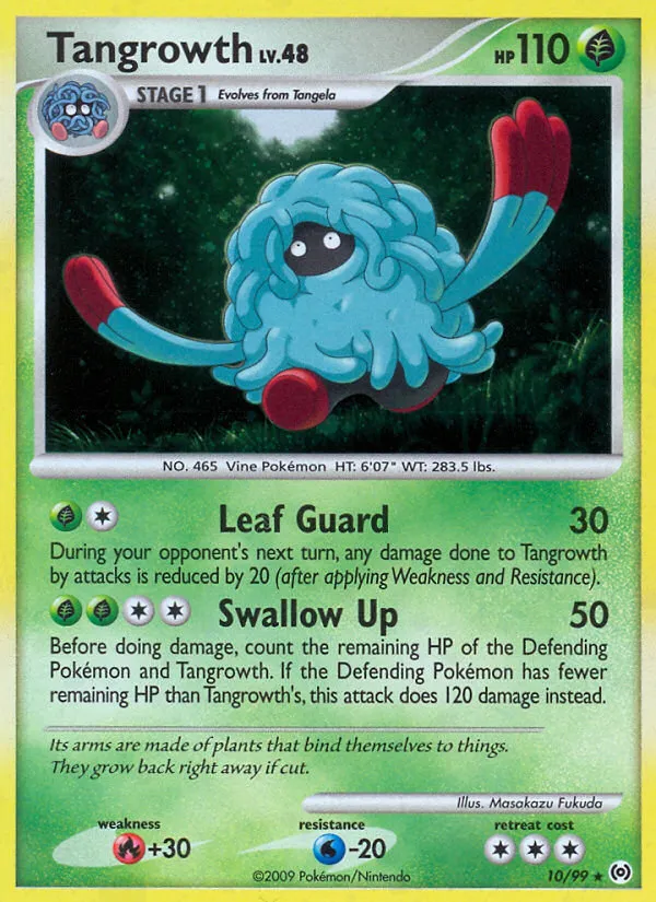 2009 Arceus Tangrowth Rare Holo #10/99 Rare Holo card image