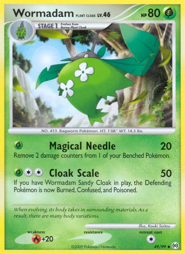2009 Arceus Wormadam Plant Cloak #49/99 Uncommon card image