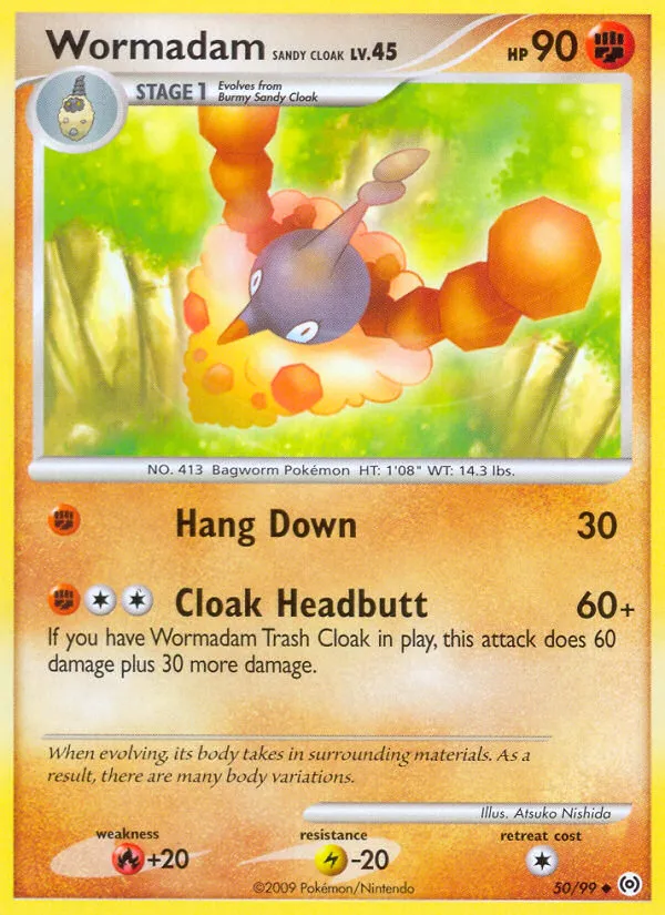 2009 Arceus Wormadam Sandy Cloak Uncommon #50/99 Uncommon card image