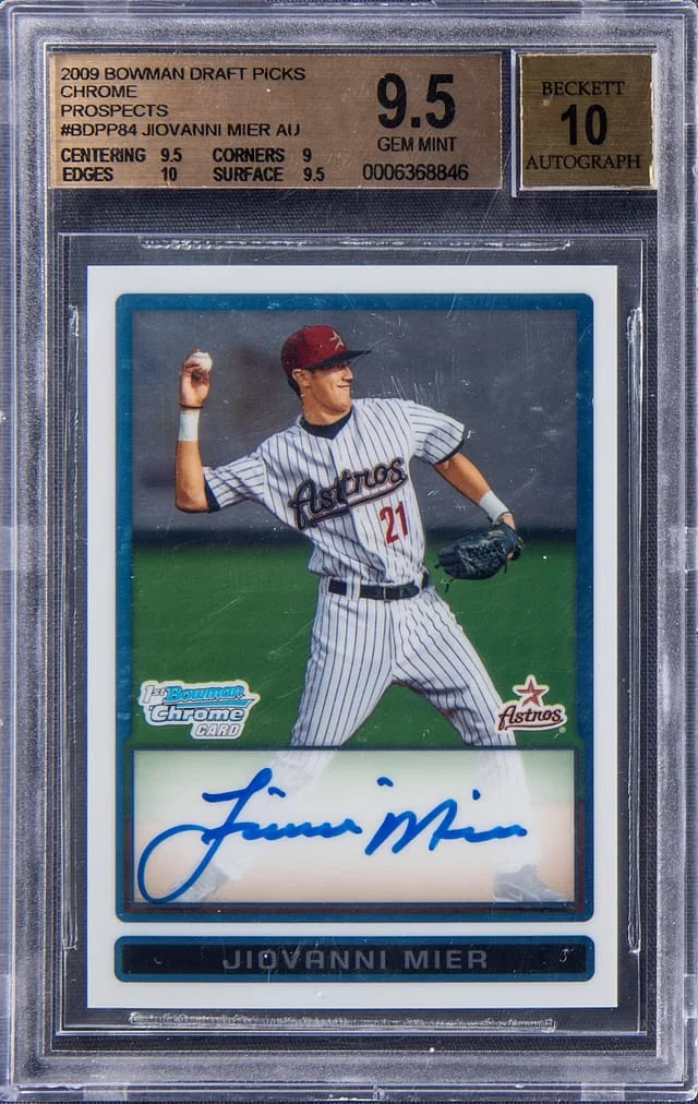 2009 Bowman Chrome Draft Jiovanni Mier Picks Prospect Autographs #BDPP84 card image
