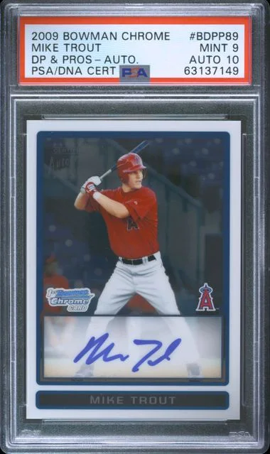 2009 Bowman Chrome Draft Mike Trout Picks & Prospects Autograph #BDPP-89 card image