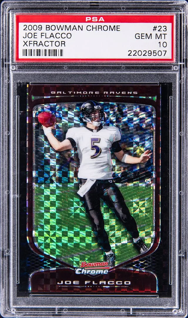 2009 Bowman Chrome Joe Flacco XFractor #23 card image