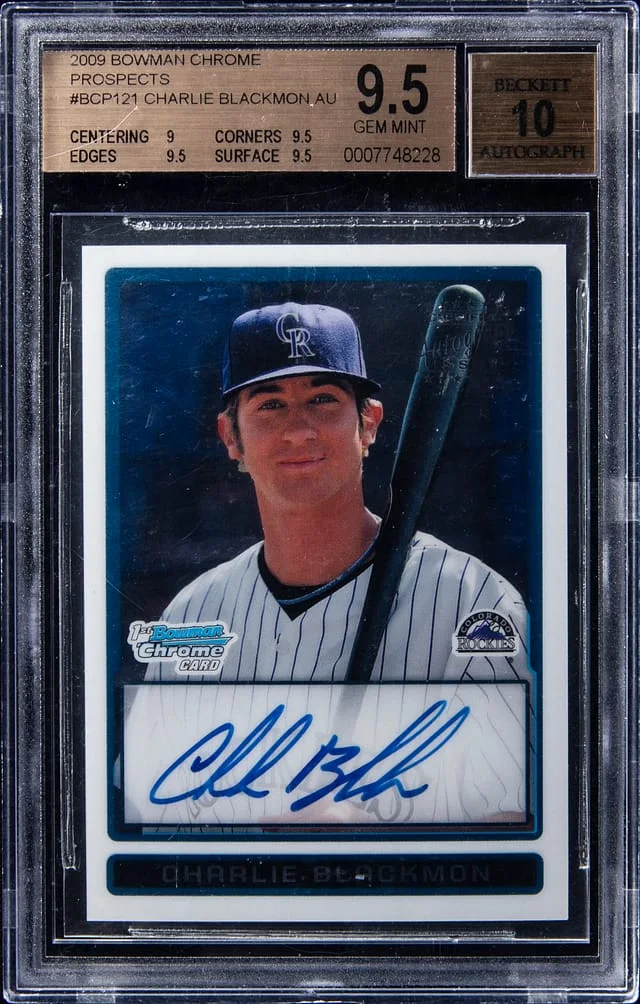 2009 Bowman Chrome Prospects Charlie Blackmon Autograph #BCP121 card image