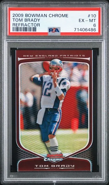 2009 Bowman Chrome Tom Brady Refractor #10 card image