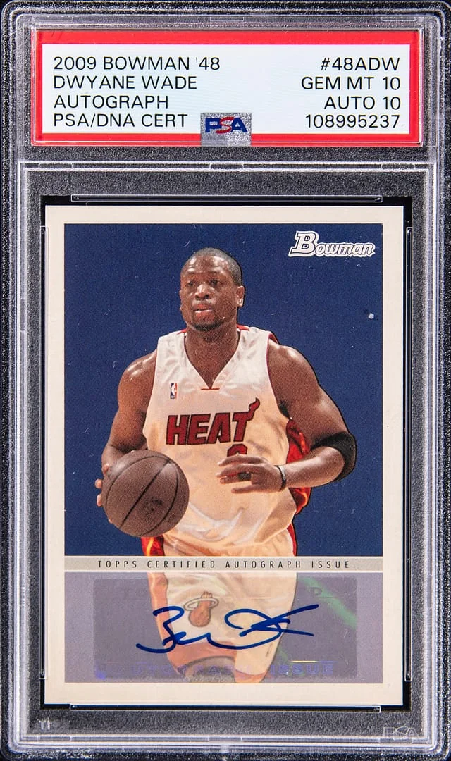 2009 Bowman Dwyane Wade 48 Autograph #48ADW card image