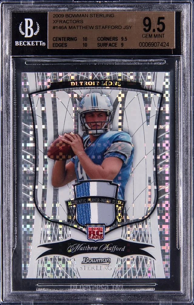 2009 Bowman Sterling Matthew Stafford Xfractors #146 card image