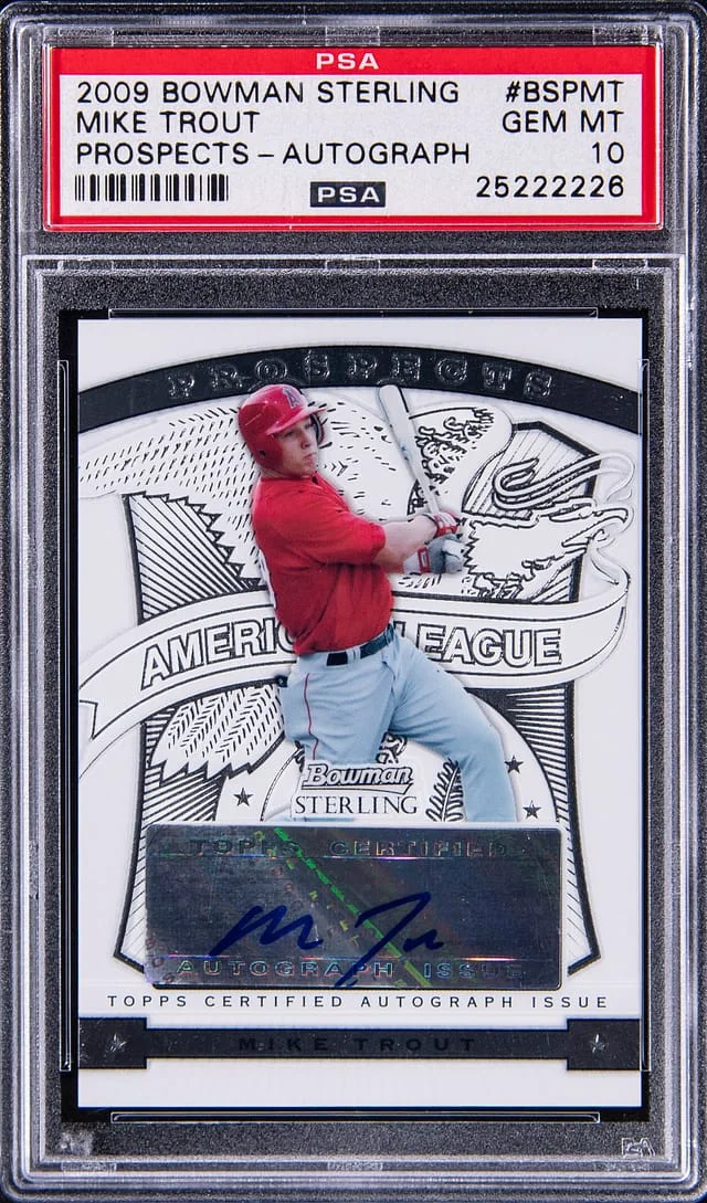 2009 Bowman Sterling Mike Trout Prospect Autographs #BSPMT card image