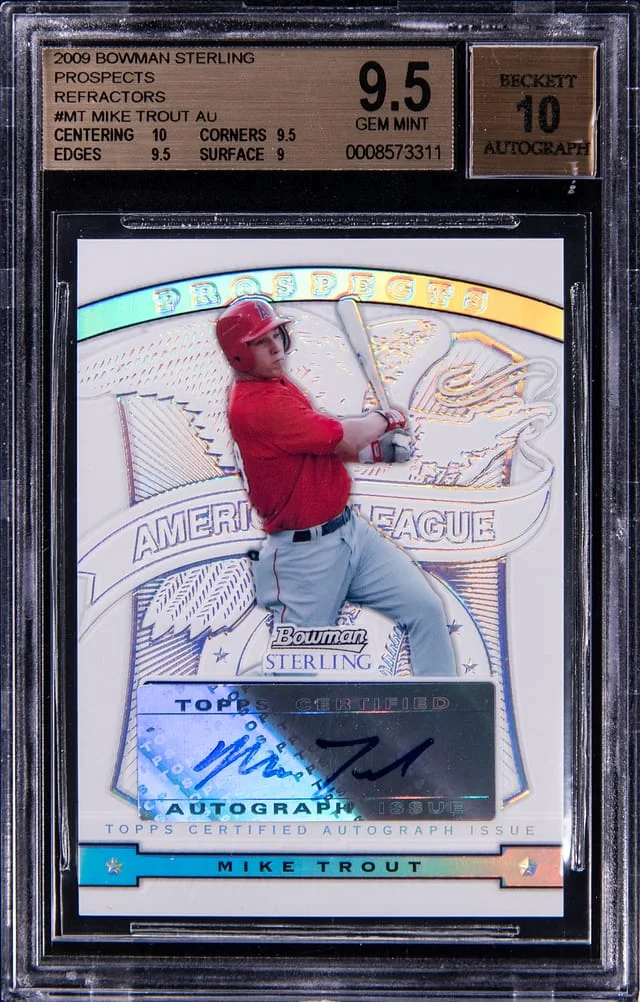 2009 Bowman Sterling Mike Trout Autograph #MT card image
