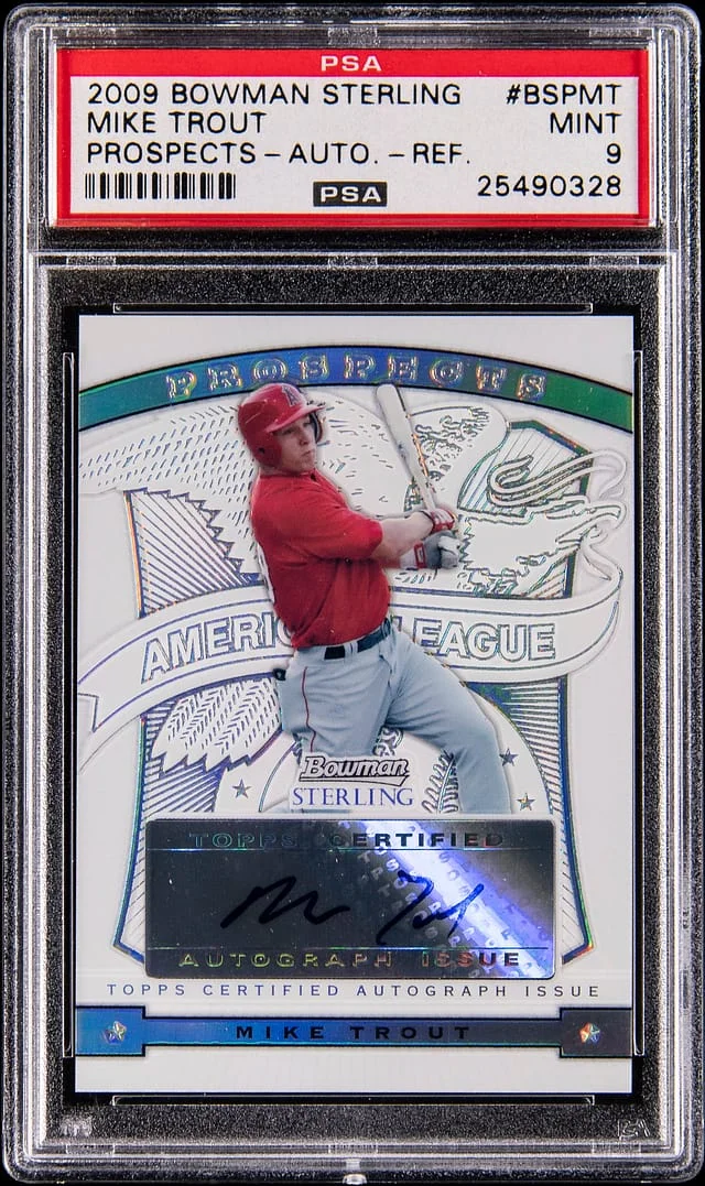 2009 Bowman Sterling Prospects Mike Trout Autograph Refractor #BSP-MT card image
