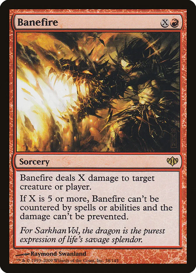 2009 Conflux Banefire rare #58 unlisted card image